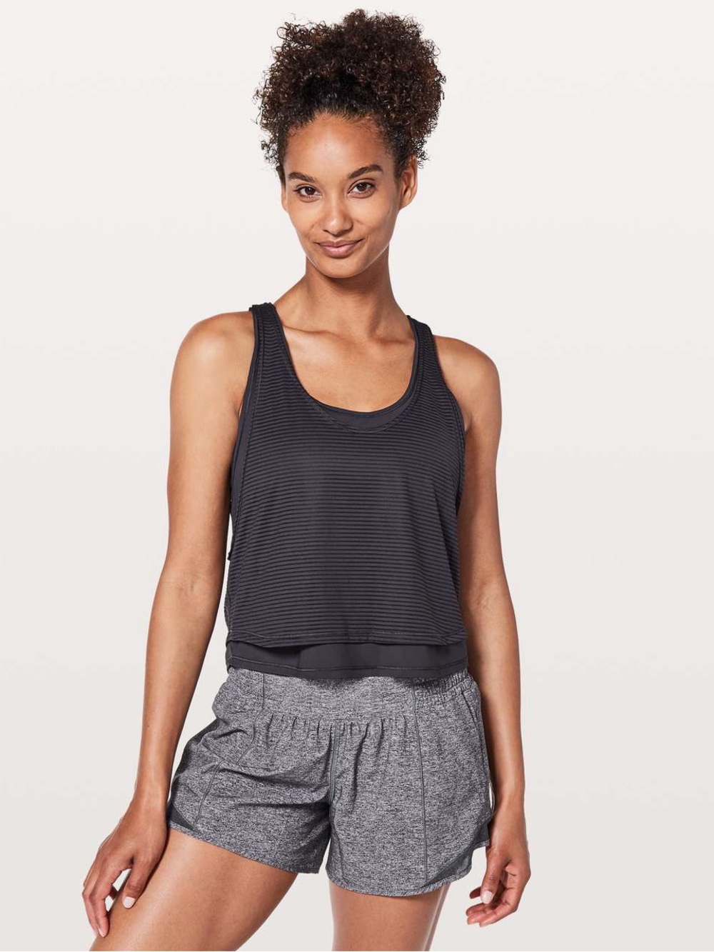 lululemon athletica Black Layered Ribbed Tank